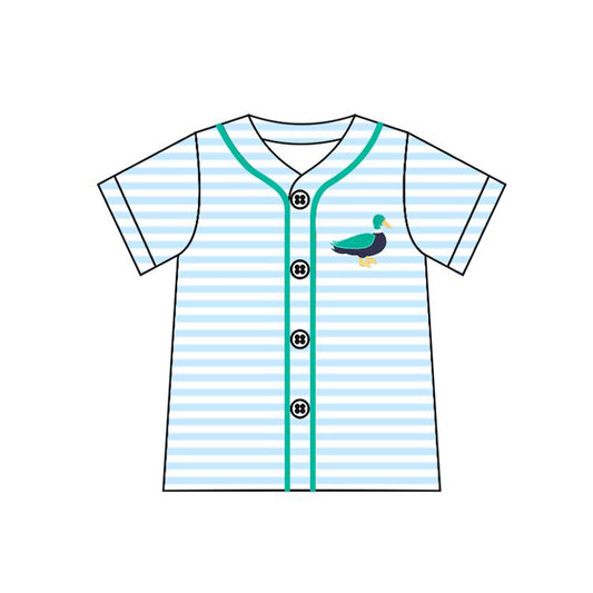 Mallard duck print boy short sleeve pullover top preorder