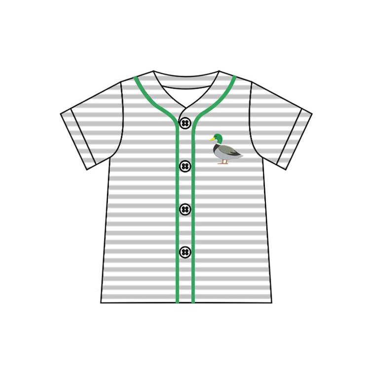 Mallard duck print boy short sleeve pullover top preorder