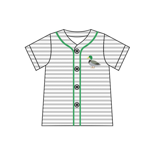 Mallard duck print boy short sleeve pullover top preorder