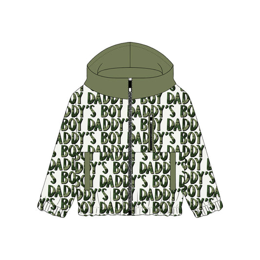 Daddys boy print boy hoodie top preorder