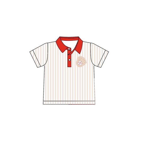 Baseball design boy short sleeve top  preorder