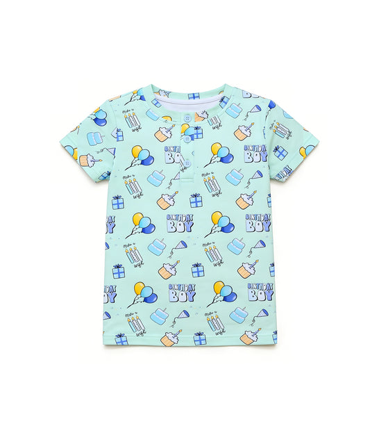 Happy birthday kids boy short sleeve t-shirt top preorder