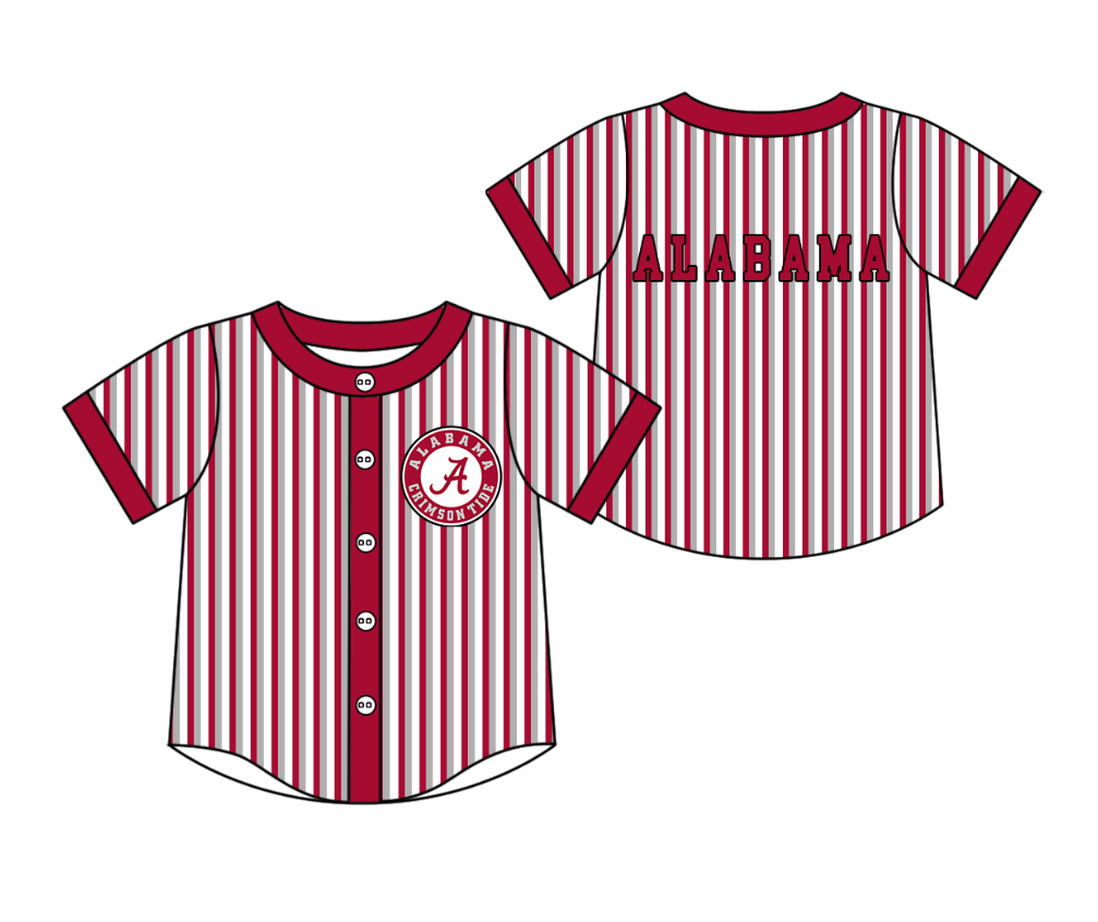 Alabama print boy short sleeve top preorder