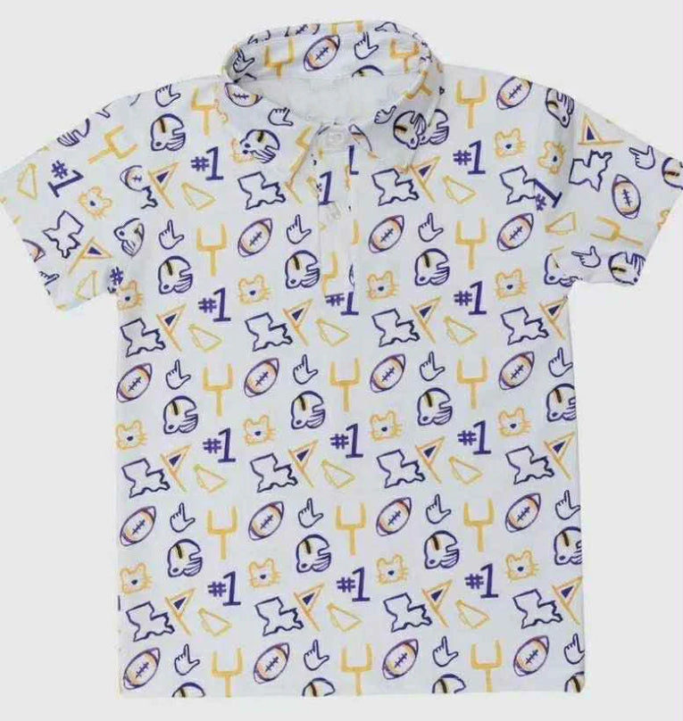 Adult man football team print short sleeve pullover top preorder