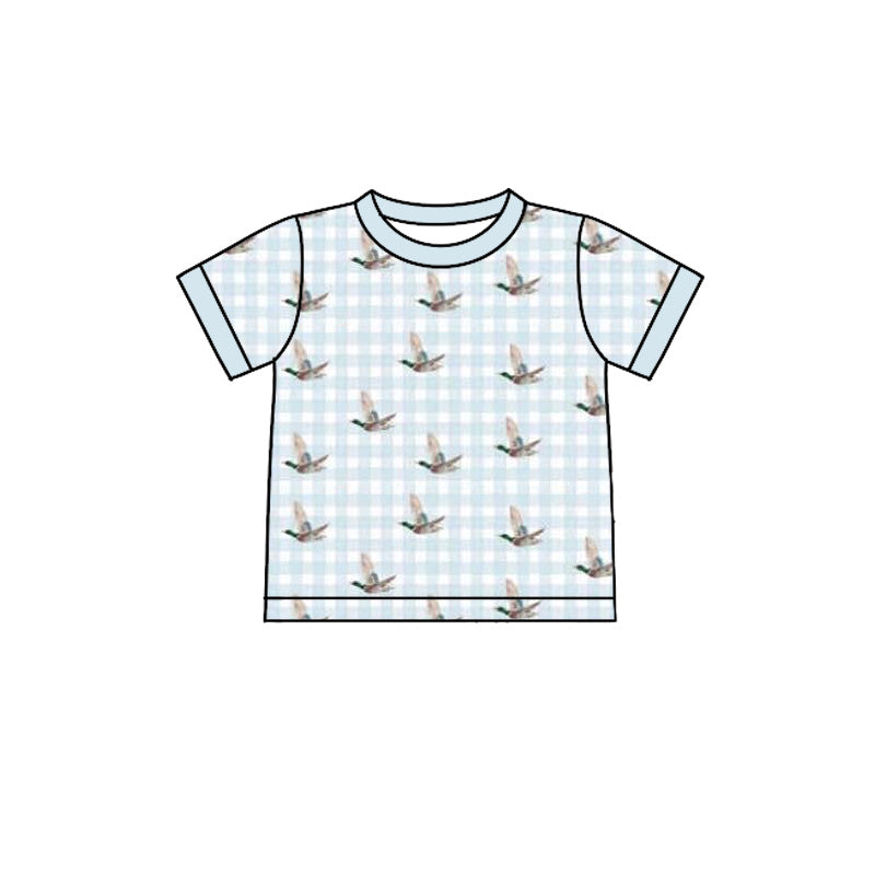 Mallard duck print boy short sleeve top preorder