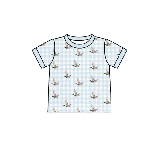 Mallard duck print boy short sleeve top preorder