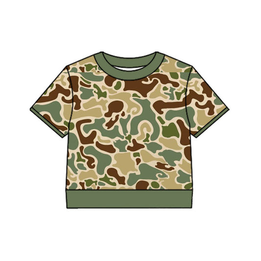 Green Camo color boy short sleeve top preorder