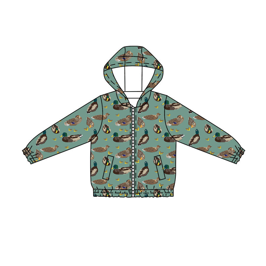 Mallard duck kids boy long sleeve hoodie top preorder