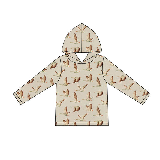 Duck print kids boy long sleeve  hoodie top preorder