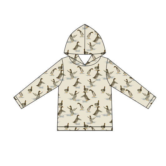 Duck print kids boy long sleeve  hoodie top preorder