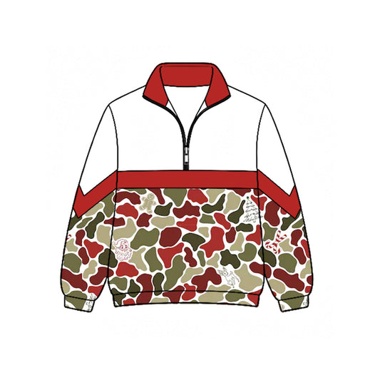 Christmas tree camo kids boy long sleeve pullover top preorder