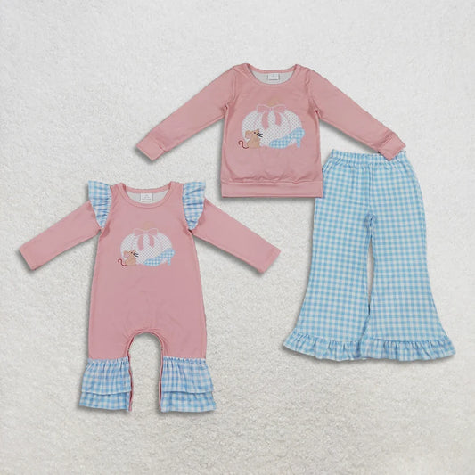 Long sleeve fall  pumpkins top matching pants girls wholesale factory price outfit