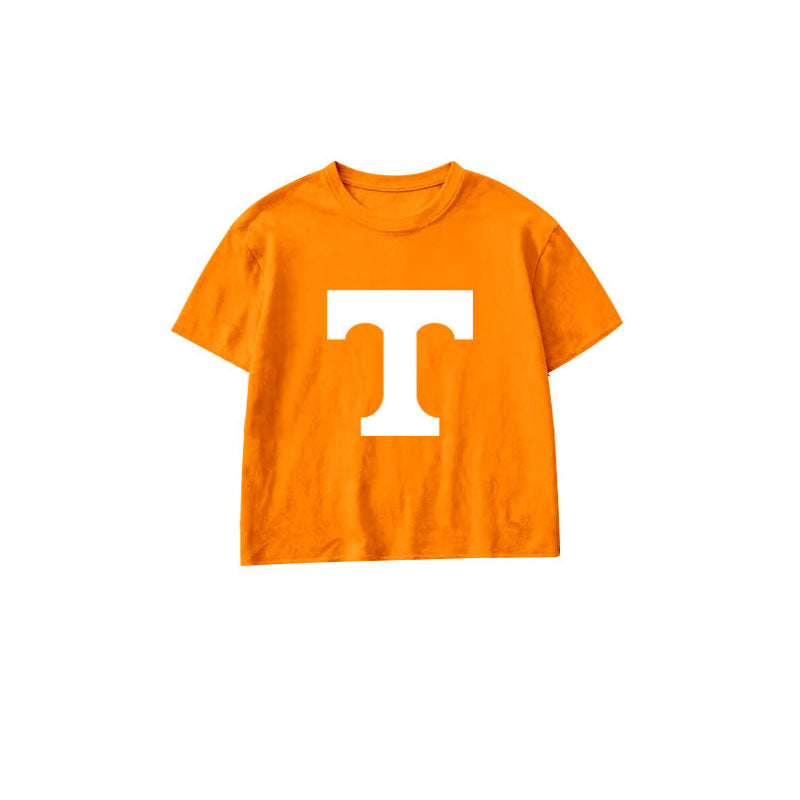 Tennesser print kids girls short sleeve summer top preorder