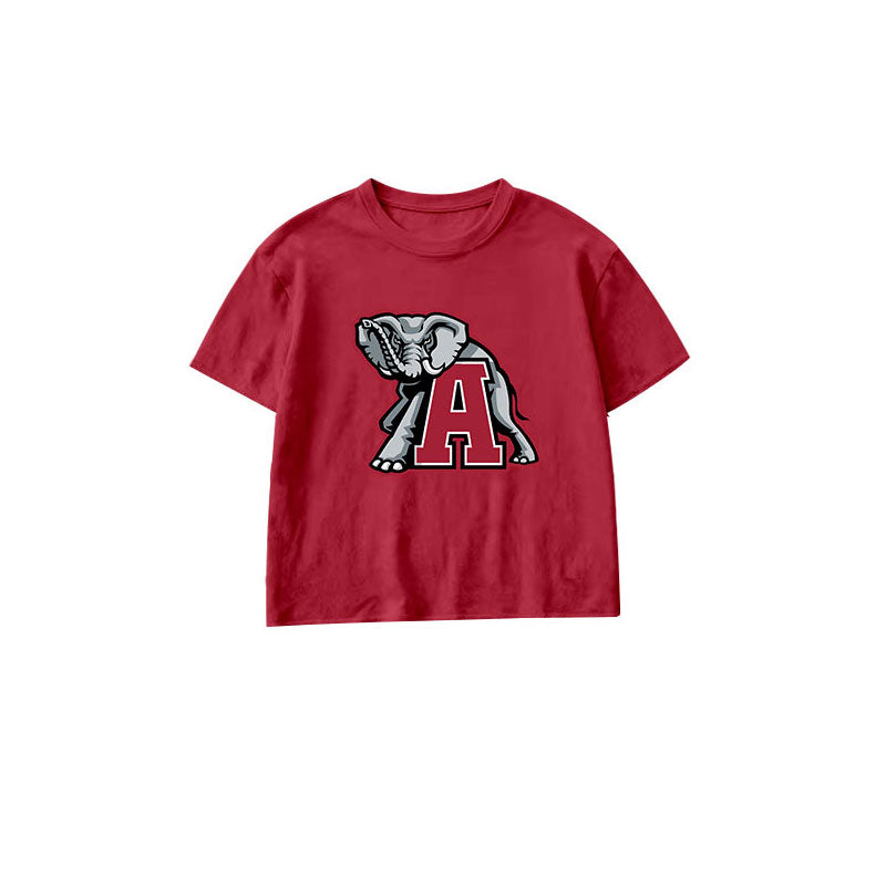 Alabama print kids girls short sleeve summer top preorder