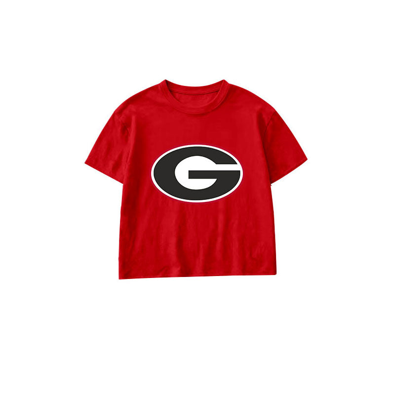 Georgia print kids girls short sleeve summer top preorder
