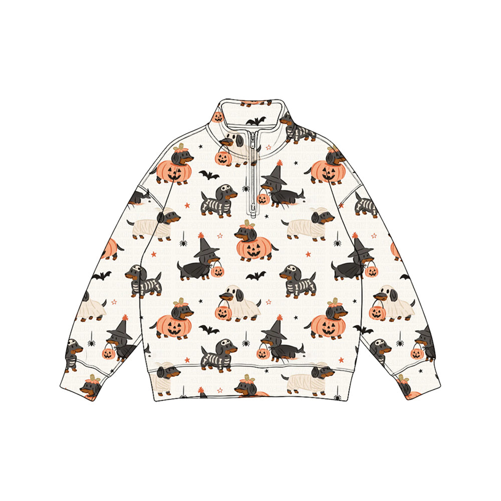 Halloween pumpkin kids girls long sleeve pullover top preorder