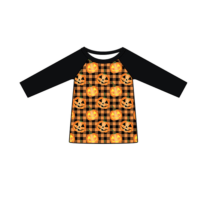 Halloween pumpkin kids girls long sleeve top preorder