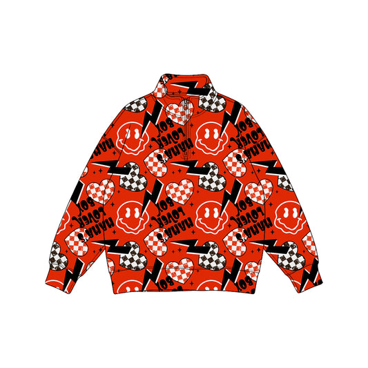Mamas lover boy valentines day long sleeve pullover top preorder