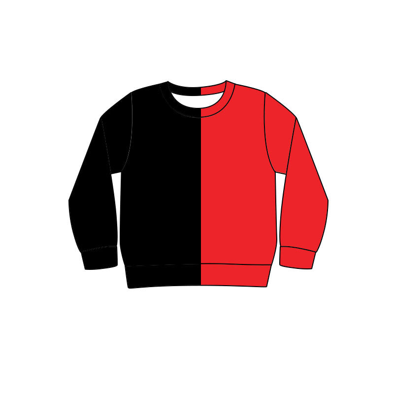 Red black color boys long sleeve spring fall top preorder