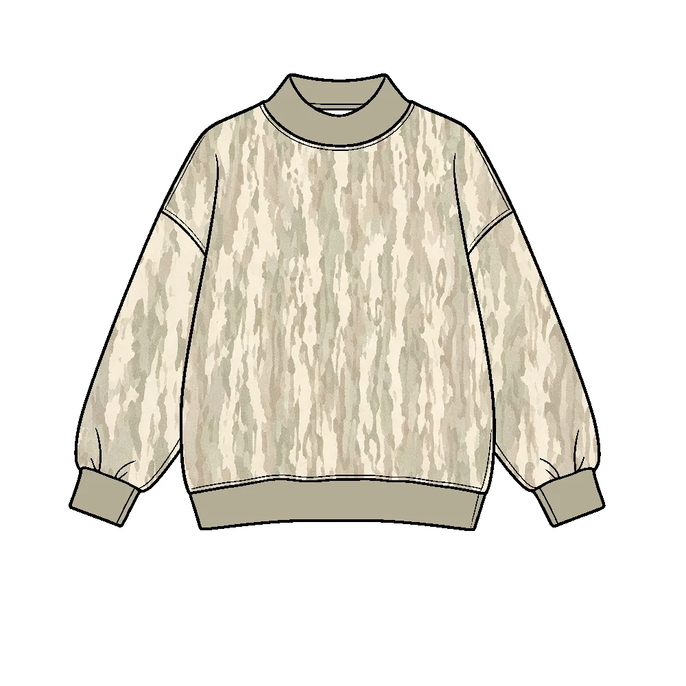 Camo color boy long sleeve yoga pullover top preorder
