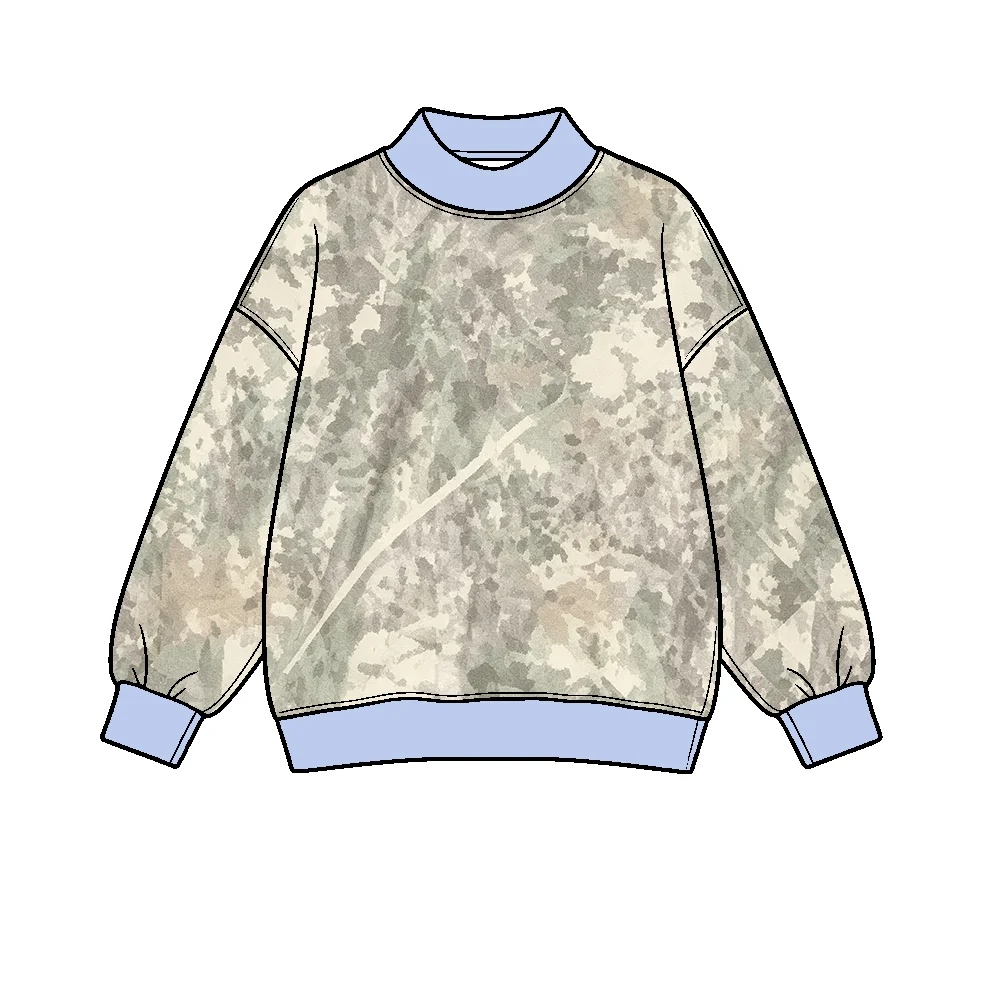 Camo color boy long sleeve yoga pullover top preorder