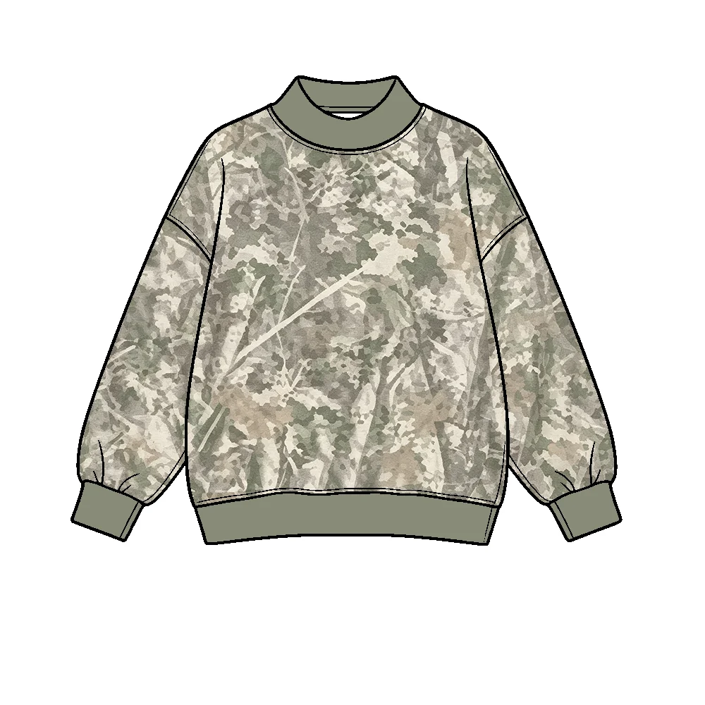 Camo color boy long sleeve yoga pullover top preorder
