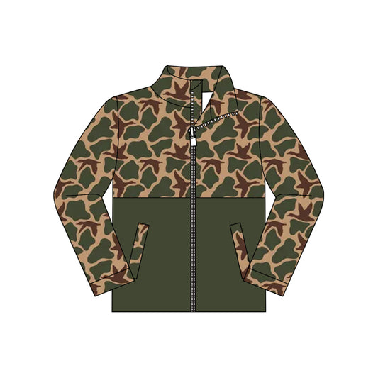 Duck green camo color boy long sleeve zip top preorder