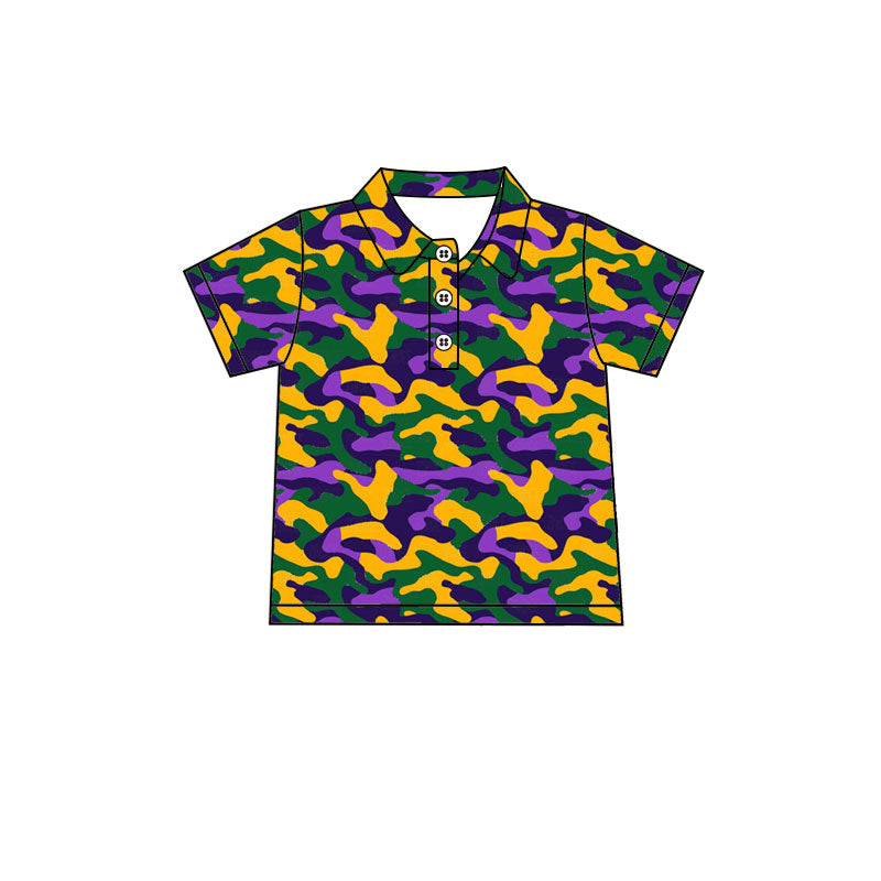 Mardi Gras boys short sleeve pullover top preorder