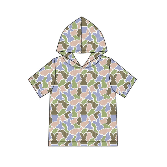 Easter bunny boys short sleeve hoodie top preorder