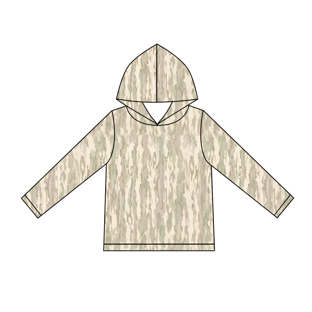 Hunting season camo print kids boys long sleeve hoodie top preorder