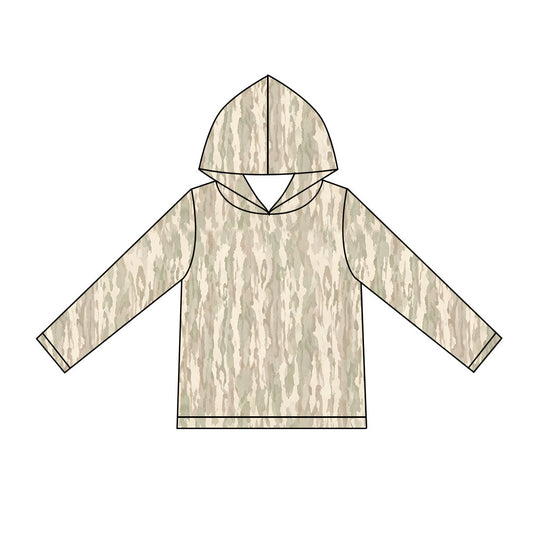 Hunting season camo print kids boys long sleeve hoodie top preorder