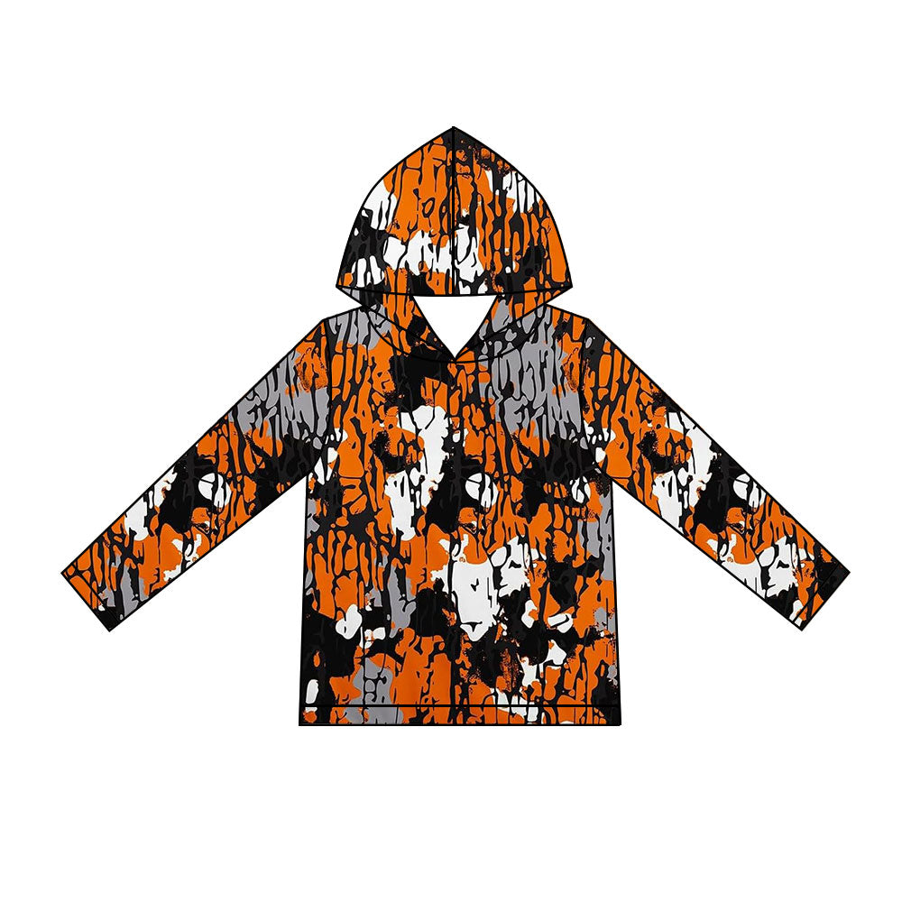 Camo print kids boy long sleeve hoodie top preorder