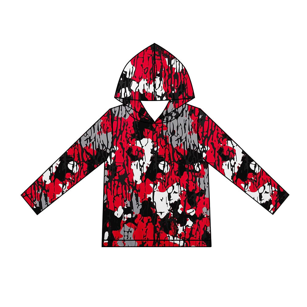 Camo print kids boy long sleeve hoodie top preorder