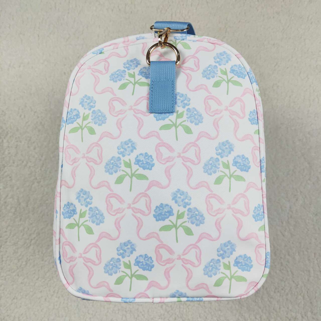Floral design duffel bag sports bag