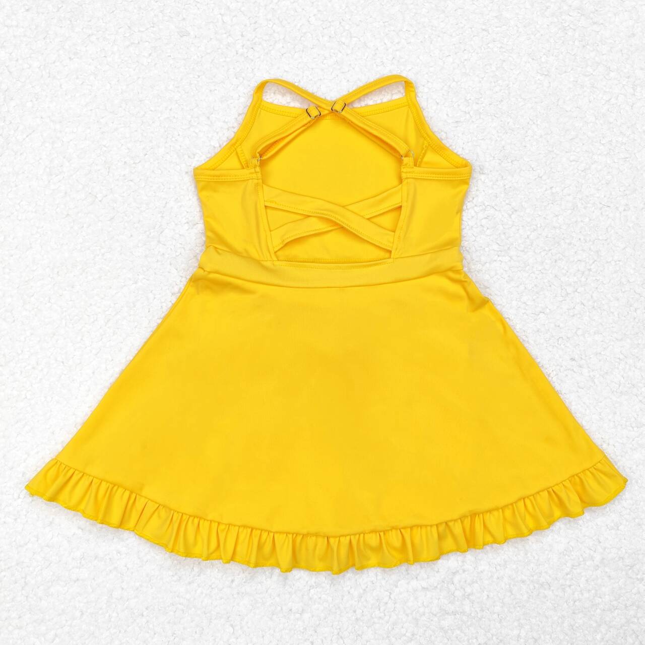 children baby girls yellow active wear athletic dress preorder