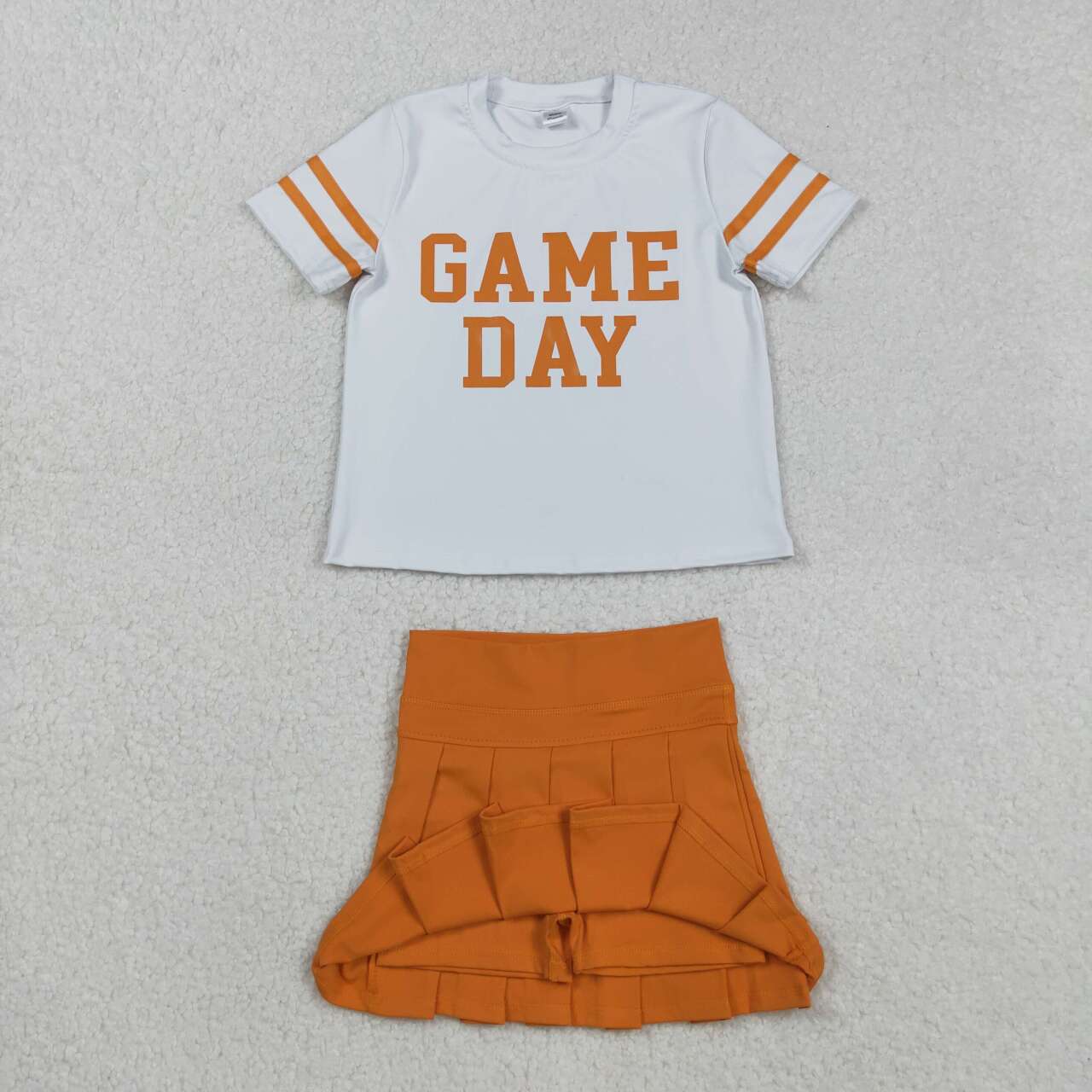 Game day shirt orange yoga skort girls summer matching outfit