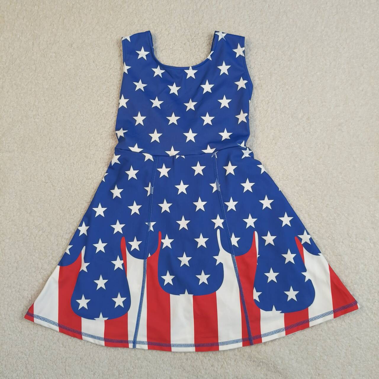 Toddle girls July 4th design yoga dress