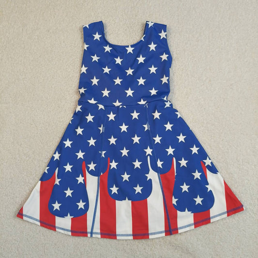 Toddle girls July 4th design yoga dress