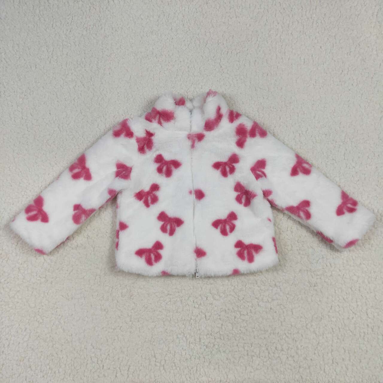 USA SHOP Baby girls pink bow jacket pullover coat