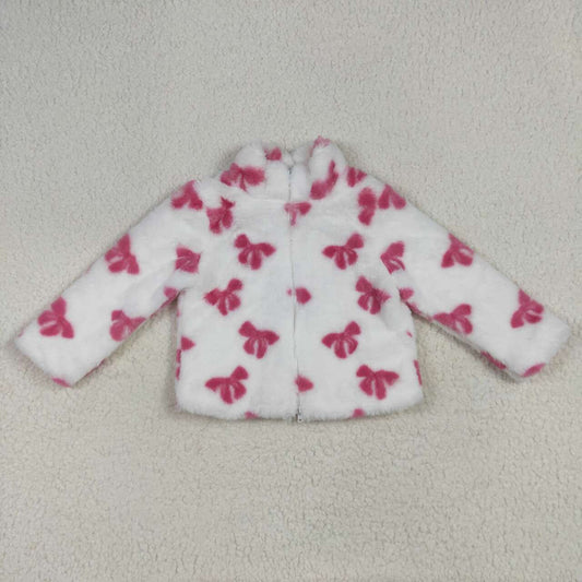 USA SHOP Baby girls pink bow jacket pullover coat