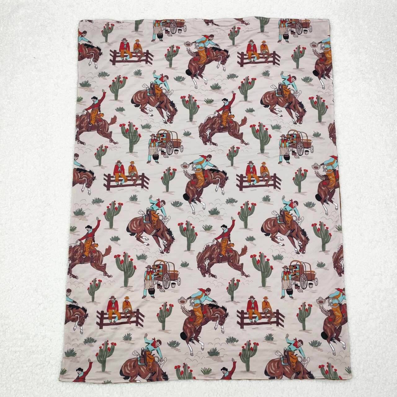 cowboy western fleece blankets