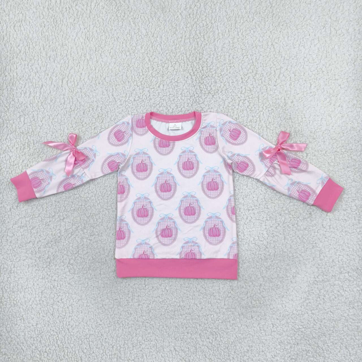 Fall pumpkin kids girl long sleeve top