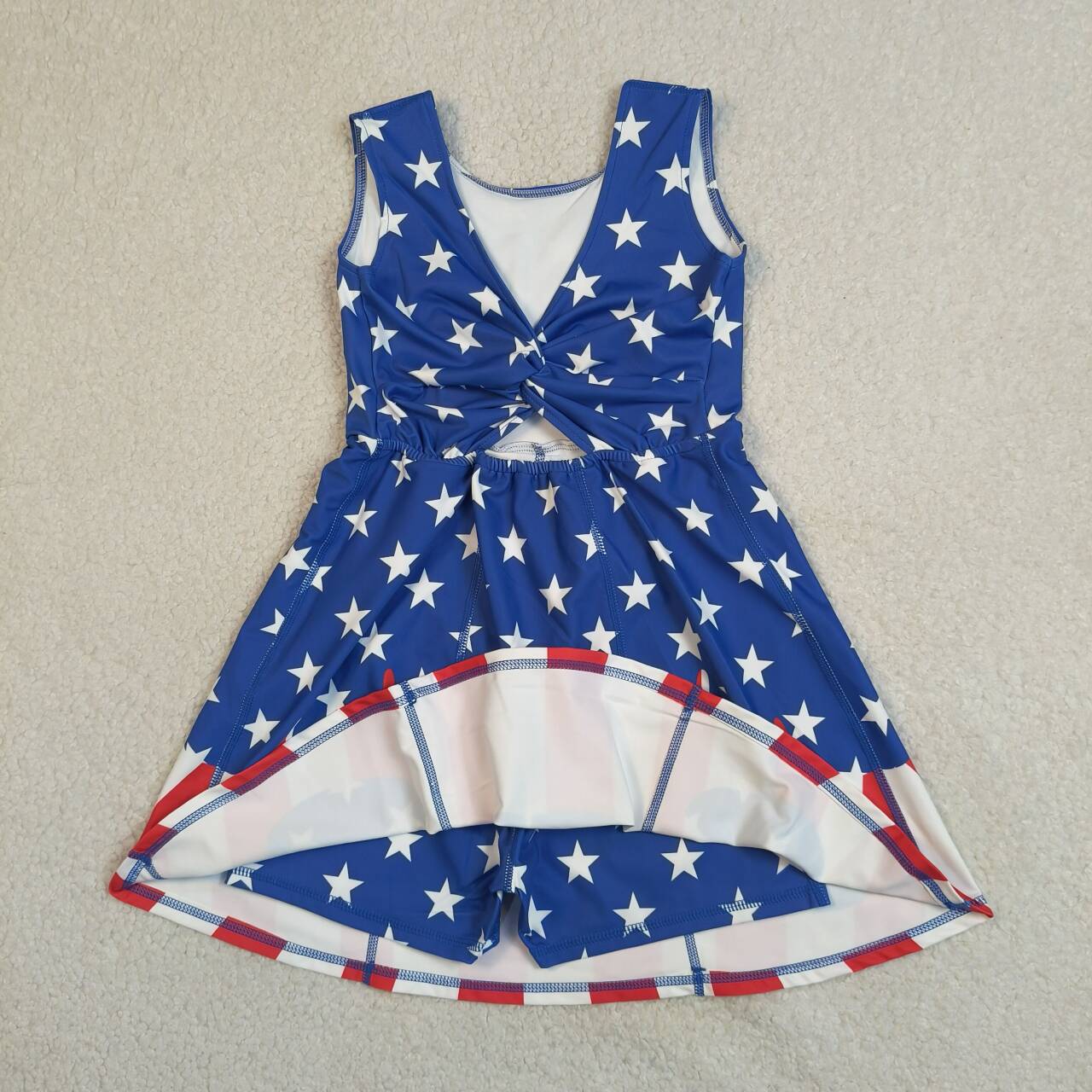 Toddle girls July 4th design yoga dress