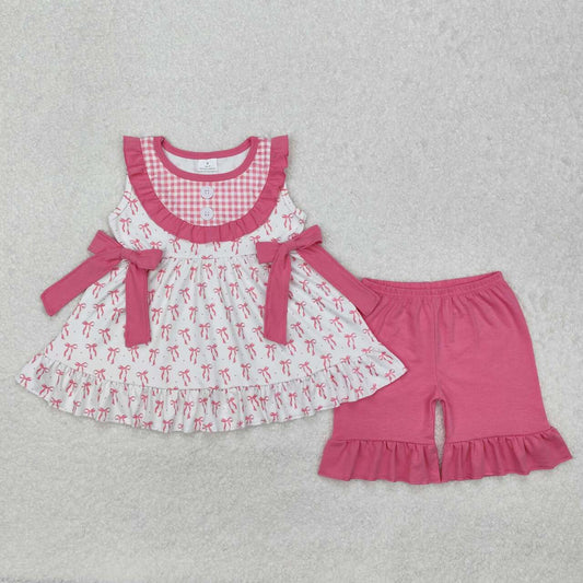 Sister brother pink bow boutique outfit