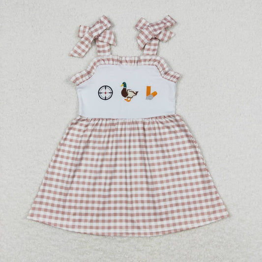 khahi gingham duck huting dress