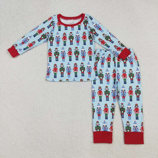 Christmas soldier kids boys long sleeve  outfit