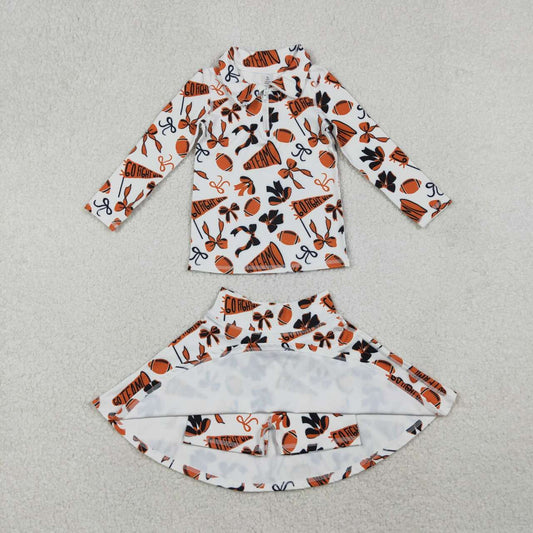 Golden football team yoga topmatching skorts girls outfit