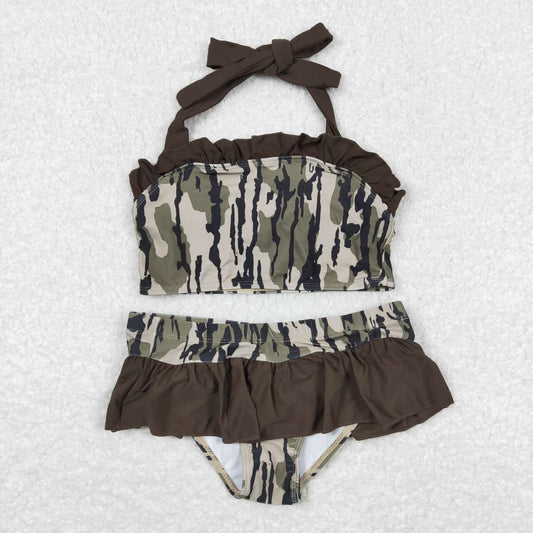 baby girls camo two pieces swimming suit