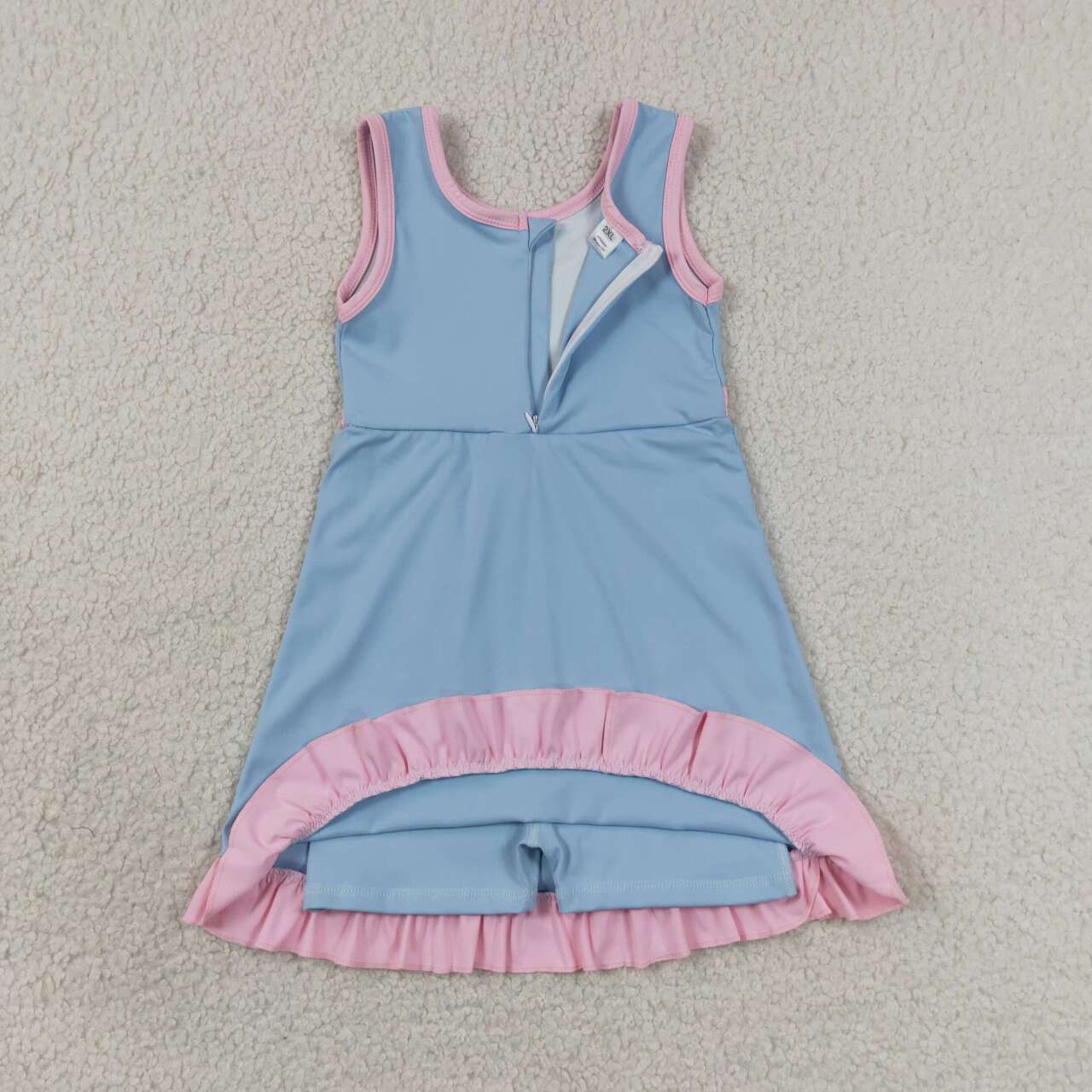 Blue pink color girls summer yoga dress