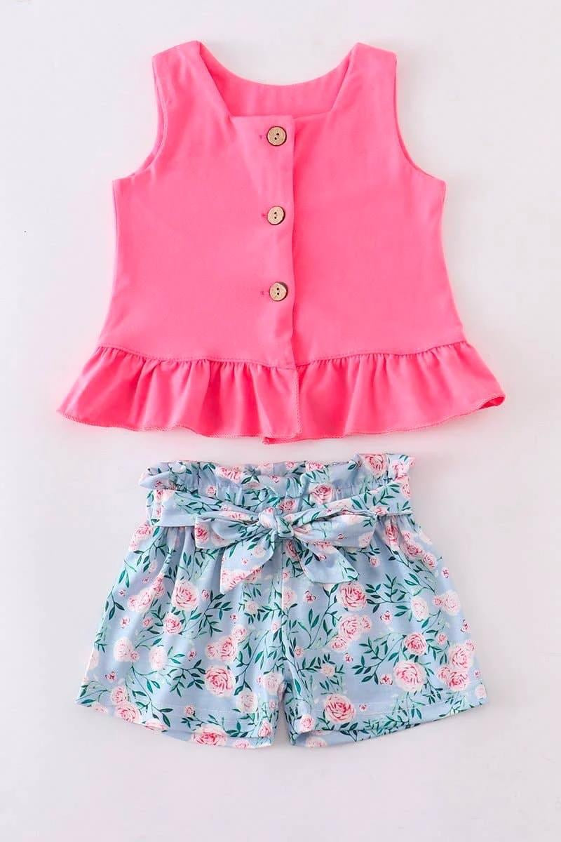 Wholesale girls summer clothing set